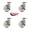 Service Caster 8 Inch Nylon Swivel Caster Set with Roller Bearings and Brakes SCC-30CS820-NYR-TLB-4 - alternate 5